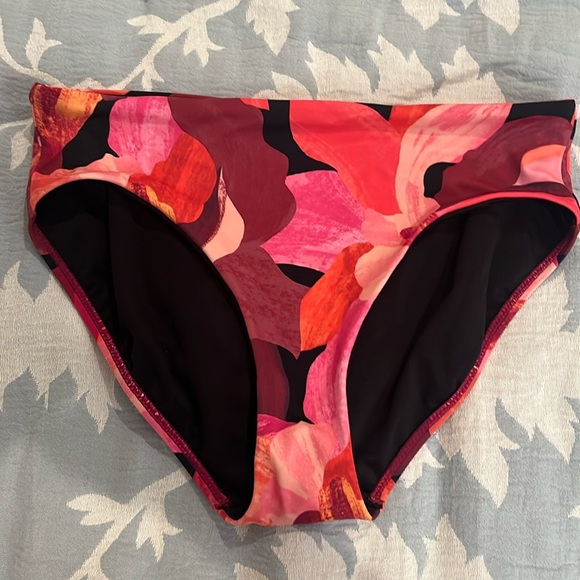 Athleta floral bikini bottom - higher waist with high cut legs. - Picture 1 of 2